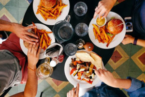 having-lunch-together